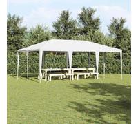 Party tent 6x4m White Polyethylene Steel Frame Collapsible Garden Shelter EZ-kit