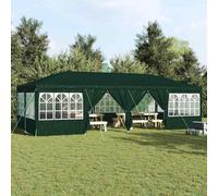 Party Tent 8x4 m Green Polyethylene Collapsible Outdoor Event Shelter 8 XL Walls