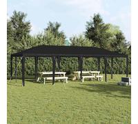 Party Tent Anthracite 8x4 m Polyethylene, Steel Collapsible Garden Canopy Events