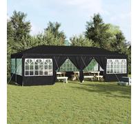 Party Tent Anthracite 8x4m Polyethylene Collapsible 8 PE Walls Weatherproof XL+