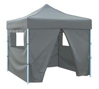 Party Tent Anthracite Oxford Fabric 291x291x315cm Pop-Up Foldable w/ Bag Outdoor