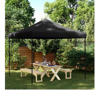 Party Tent Black 292x292x315cm Oxford Fabric Waterproof Foldable PopUp with Bags