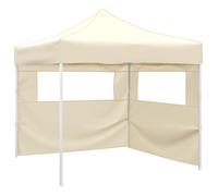 Party Tent Cream 291x291x315cm Oxford Fabric Pop-Up Foldable Waterproof with Bag
