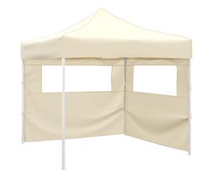 Party Tent Cream 291x291x315cm Oxford Fabric Pop-Up Foldable Waterproof with Bag