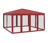 vidaXL Party Tent with 8 Mesh Sidewalls Party Gazebo Canopy Anthracite HDPE