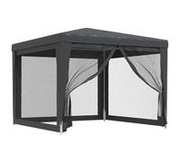 vidaXL Party Tent with 4 Mesh Sidewalls 3x3m Outdoor Garden Gazebo Marquee