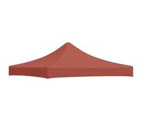 Party Tent Roof 3 x 3 m Terracotta Red 600D Oxford Fabric with PVC Coating UV and Water Resistant as Replacement Roof for Gazebo Outdoor Garden Patio Rain Cover