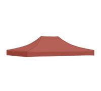 Party Tent Roof 4 x 3 m Terracotta Red 600D Oxford Fabric with PVC Coating UV and Water Resistant as Replacement Roof for Gazebo Outdoor Garden Patio Weather Protection