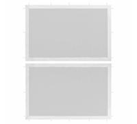 Party Tent Sidewall Mesh White 300 x 195 cm 100% Polyester 2pcs Set UK Hook&Loop