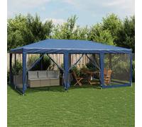vidaXL Party Tent with 10 Mesh Sidewalls Green 6x4 m HDPE