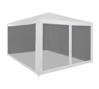 vidaXL Party Tent with 4 Mesh Sidewalls 4x3m Garden Marquee Gazebo Outdoor