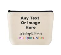 Party to Be Custom Makeup Bag for Bridesmaids, Wedding Gifts for Maid of Honor, Matron of Honor, Personalized Bridal Shower Gift, Bachelorette Party Present, Off White, 04 Your Photo/Text