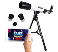 Party town Big Minds - Kids Telescope With Educational App | Telescope For Kids | Telescopes For Astronomy And Terrestrial | Toy Telescopes 3 Lenses | 8 Year Old Girl Gifts | 8 Year Old Boy