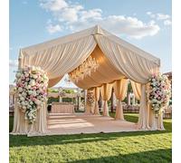 Party Village 50ftx40ft Champagne Khaki Ceiling Curtain for Wedding Parties