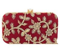 Party Wear Handbag Clutch Bag, Women Wedding Gift, Indian Handmade Clutch Purse For Women, Matching Bag, Wedding Favor Return Gift (Maroon)