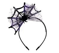 Party Women Students Photoshoot Hairband With Web Decor Black Color Cartoon Hair Hoop Hair Hoops For Women Cartoon Web Shaped Decorative Hair Hoop Hair