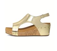 PARTY Women's Wedge Sandals, Gold, 3 UK