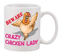 Partybitz Beware Crazy Chicken Lady 11oz Ceramic Mug
