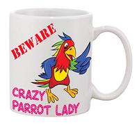 Partybitz Beware Crazy Parrot Lady 11oz Ceramic Mug