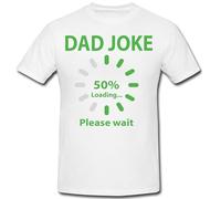 Partybitz Dad Joke Loading T Shirt Medium White