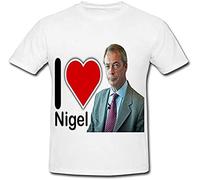 Partybitz I Love Nigel Farage T Shirt (XX-Large) White