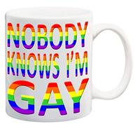 Partybitz Nobody Knows I'm Gay 11oz Ceramic Mug