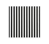 PartyDeco 3-Ply Disposable Napkin, Black and White Stripes, 1 Pack of 20, 33 x 33 cm, Paper, Napkin, Hanky Panky