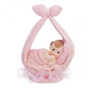 PartyDeco Cake figure in the shape of a girl in a scarf christening decoration baby shower gender reveal party table decoration cake toppers cake decoration cake decorations cake decorations (Pink)