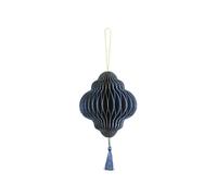 PartyDeco Christmas Tree Bauble Paper Honeycomb Lantern Navy Blue Decoration for Christmas Tree Christmas Pendant Dimensions Approx. 13.2 x 15 cm