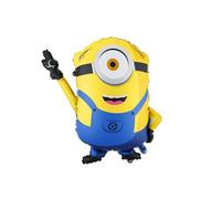 PartyDeco® FB328 Foil Balloon Minion Mel 72 x 64 cm XXL Balloon for Helium or Air - Balloon for Party Birthday Minions Foil Balloon as Birthday Decoration Party Decoration