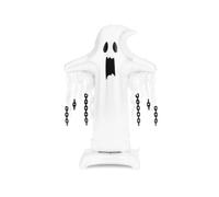 PartyDeco® FB426 Foil Balloon Standing Ghost XXL 109 x 165 cm - White Halloween Decorative Balloon for Standing - Scary Party, Horror Party, Haunted House