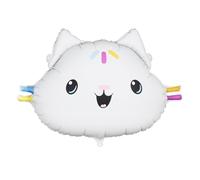 PartyDeco Foil Balloon Licorice (Licorice, Cakey Cat) 67 × 43 cm - Gabby's Dollhouse - Air or Helium - Children's Birthday Decoration - Girls Party - Reusable - with Tube