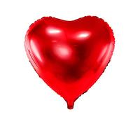 PartyDeco Foil Balloon Mylar Heart Red Metallic Diameter 61 cm
