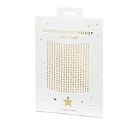 PartyDeco Garland for Background Curtain Foil Stars Gold Backdrop Photo Booth for Christmas Dimensions Width Approx. 100 cm Length Approx. 245 cm