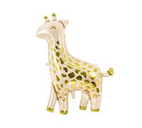 PartyDeco Giraffe Foil Balloon -Multicolor Giraffe Balloon, 80 x 102 cm, Perfect for Birthdays and Easter, Animal Party Decoration