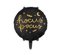 PartyDeco Halloween Foil Balloon Hocus Pocus 45 cm Black, Halloween Decoration