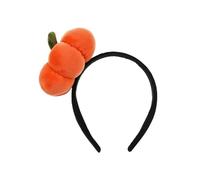 PartyDeco Pumpkin Headband in Orange/Black - Approx 16.5 x 17 cm - Halloween Headband with Plush Pumpkin Costume Accessory Autumn Headpiece