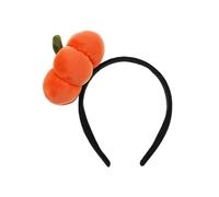PartyDeco Pumpkin Headband in Orange/Black - Approx 16.5 x 17 cm - Halloween Headband with Plush Pumpkin Costume Accessory Autumn Headpiece