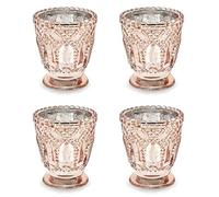 PartyDeco Rose Gold Candle Stand 8 cm Pack of 4 Decoration Table Decoration Wedding Home Decor
