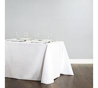 PartyDeco Square Tablecloth Matt White Stain-Resistant 180 x 300 cm