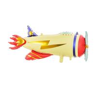 PartyDeco XXL Aeroplane Foil Balloon - Giant 91 x 39 cm Airplane Balloon for Kids - Fill with Helium or Air - Birthday Party & Nursery Decoration - Yellow, Red & Blue