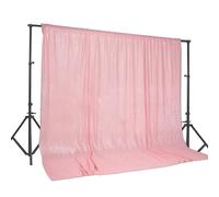 PartyDelight Pink Sequin Backdrop 20x10ft Sparkly Photo Curtain