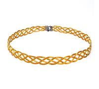 PartyforU Gold Viking Celtic Crown - Vintage Braided Circlet for Adult Medieval Cosplay Renaissance Accessories