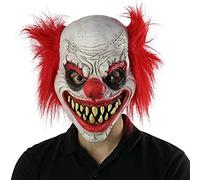 PARTYGEARS Realistic Clown Mask - Latex Creepy Scary Joker Mask for Kids & Adults
