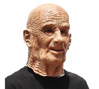 PartyHop - Old Man Mask - Realistic Halloween Latex Human Wrinkle Face Mask
