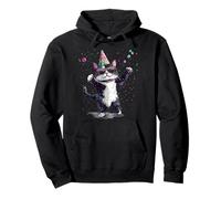 Partying Cat Paws hit the Dance Floor Costume with Party Hat Pullover Hoodie