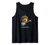 Partying Rockstar Acorn with Electric Guitar Costume Tank Top