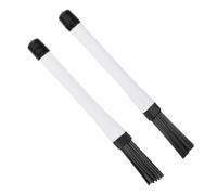 PartyKindom 1 Pair Professional Nylon Drum Brushes Lightweight Drumstick Brushes for Jazz and Acoustic Drumming Portable Instrument Accessories for Surface Protection