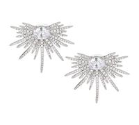 PartyKindom 1 Pair Shiny Rhinestone Star Earrings for Women Exaggerated Star Burst Studs Unique Fashion Jewelry Dazzling Accessories to Elevate Your Style