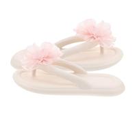 PartyKindom 1 Pair Stylish Pink Floral Thong Sandals Slip Open Toe Slippers for Beach Casual Wear Lightweight Quick